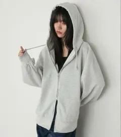 【forksy.】ダンボール オーバーサイズダブルジップパーカー