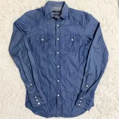 Z Zegna ゼニア Drop 8 Fit シャツ XS ボタン　ブルーのサムネイル