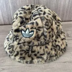 adidas レオパード　バケットハット　ファー　未使用