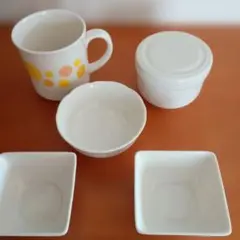 森修焼き　保存容器　マグカップ　小皿　四角　小鉢　まとめ売りのサムネイル