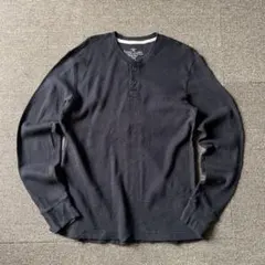 ポールスミス ヘンリーネック サーマル ロンT M 長袖 Tシャツ 紺 古着 