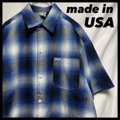 caltop オンブレチェック　USA製　オンブレ　Lサイズ　ネルシャツ　1