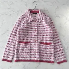 美品】Drawer 23AW 金ボタン ツイード ベスト 赤 ピンク 36 - メルカリ