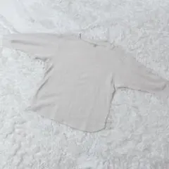 【c2963】⭐️UNIQLO ニット　セーター　リブ編み アイボリー　 長袖