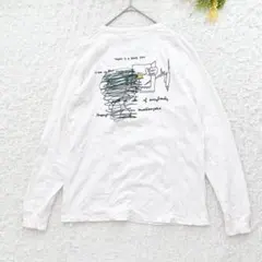 マークゴンザレス バックプリント ロンT 長袖　白L ゆるだぼ　綿100% 薄手