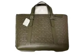 COACH トートバッグ シグネチャー エンボス加工 オリーブのサムネイル