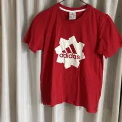 adidas 赤 Tシャツ M
