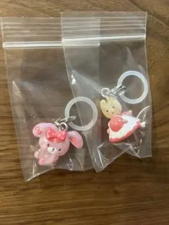 サンリオ　ゆるっとめじるしアクセサリー　マロンクリーム　ぼんぼんりぼん
