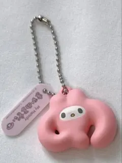 【未使用】ガチャガチャ　マイメロ　めの字キーホルダー