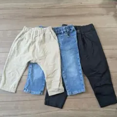 3着 3枚セット ベージュ デニム ジーンズ ジーパン　ストレッチパンツ　男の子