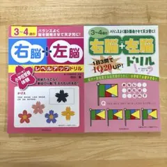 右脳+左脳 ドリル レベルアップドリル　2冊セット