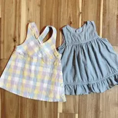 ベビー　女の子　ワンピース ジャンパースカート　80