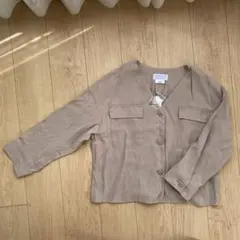 新品タグ付き チャオパニックティピー ベージュノーカラージャケット 羽織