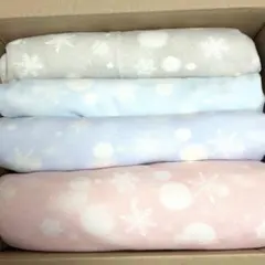 ココメール　雪の結晶柄 ミニ裏毛ニット生地 まとめ売り 4色セット