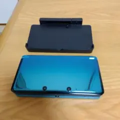 【ジャンク品】 3DS 本体 アクアブルー（充電台付き）