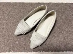 green label relaxing ポインテッドフラットパンプス23.0