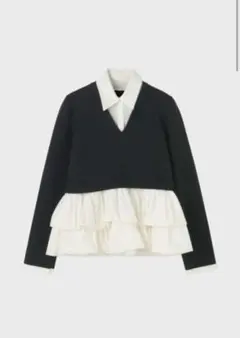 THETOE Afsluit Peplum Top-blackのサムネイル