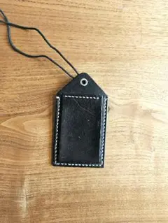 本革 手縫い ラゲッジタグ ネームタグ ブラック 小型