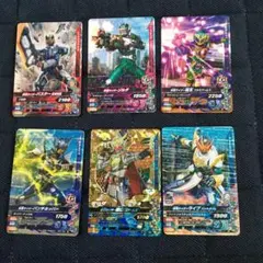 仮面ライダーバトル　ガンバライジング　LR鎧武　極アームズ、他5枚セット