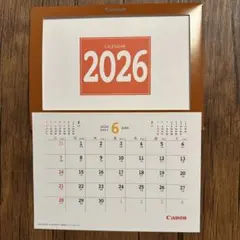 キャノン　卓上カレンダー　2026年　数字のみのサムネイル