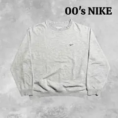 00s NIKE ナイキ スウェットトレーナー グレー Lサイズ スウォッシュ