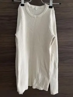 【coca】リブニット 長袖 アイボリー ONE SIZE