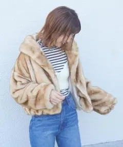 Another Edition 美品　ファーコート　ベージュのサムネイル