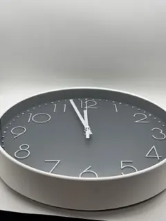 壁掛け時計 電波時計 グレー シンプル