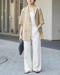 Spick and Span ライトドライクロスハーフスリーブジャケット