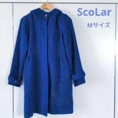 ScoLar 刺繍ロングコート Mサイズ ブルーのサムネイル