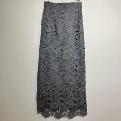 BLUE EAST レディース フラワーレース ロング タイトスカート Sのサムネイル