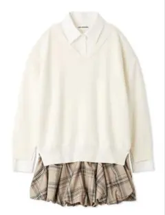 【 LILY BROWN 】 ニットドッキングバルーンワンピース