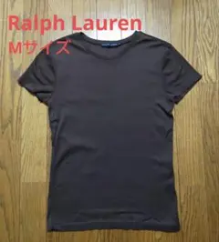Ralph Lauren Mサイズ 濃茶 ブラウン Tシャツ クルーネック 丸首