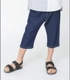 新品　branshes ブランシェス　90 クロップドパンツ　半ズボン　夏