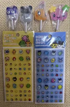 たまごっち　ドロップブロックシール　キャンディチャーム　計6点