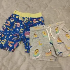 動物柄パンツ2点セット80