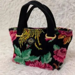 極美品　フェイラー　ミニトートバッグ　ハンドバック　花柄　シュニール織