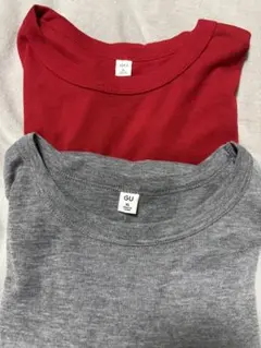 ソフトシアークルーネックT 長袖　GU 2枚セット