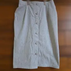 【新品・未使用】前ボタン付きタイトスカート M　グレー　レディース