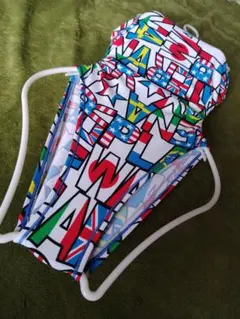 美品 カラフルな万国旗デザインarena アリーナ 練習用競泳水着 サイズS