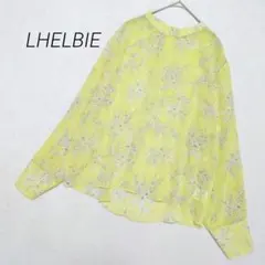 レルビエ シアートップス ブラウス バンドカラー 花柄 イエロー 長袖 Mサイズのサムネイル