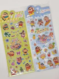 新品 クレヨンしんちゃん ぷくぷくシール ウォーターシール 2枚セット