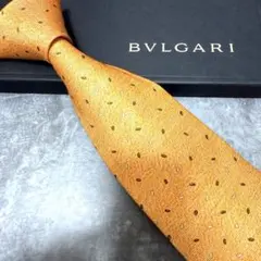 【✨極美品✨】BVLGARI ブルガリ ネクタイ オレンジ セッテピエゲ シルク