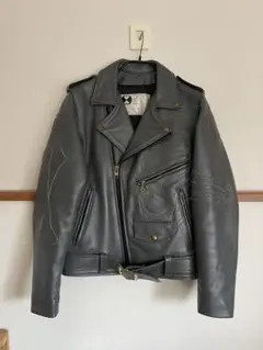 極美品 激レアVANSON✖️ファイナルホーム コラボ レザーダブルライダースUS