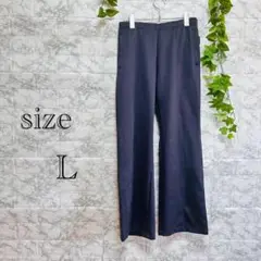 【i14】【Ryuna】ダークグレー パンツ ウエストゴム　ストレッチ　【L】
