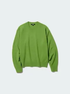 UNIQLO プレミアムラムクルーネックセーター Sサイズ グリーン 緑