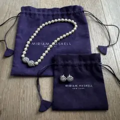 Miriam Haskell パールネックレス イヤリングセットのサムネイル