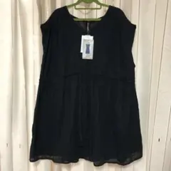 新品未使用タグ付き！ ウエスト調整可能　ブラック ノースリーブ 大きいサイズ