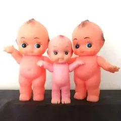 ☆キューピー人形☆ 3体(約19cm、約15cm) 昭和レトロ 洗浄済み