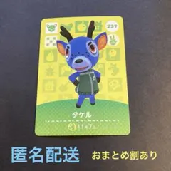 匿名配送　amiiboカード　237 タケル③ あつまれどうぶつの森